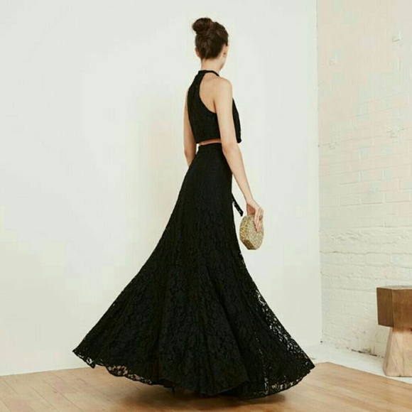 Reformation Harper Black Lace 2 Piece Set XS - Picture 3 of 4